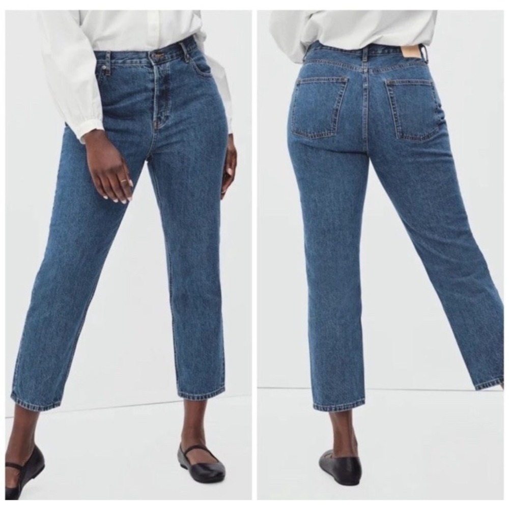 Everlane Women's 31 Curvy 90's Cheeky Straight Jeans Ankle Northridge‎ High Rise